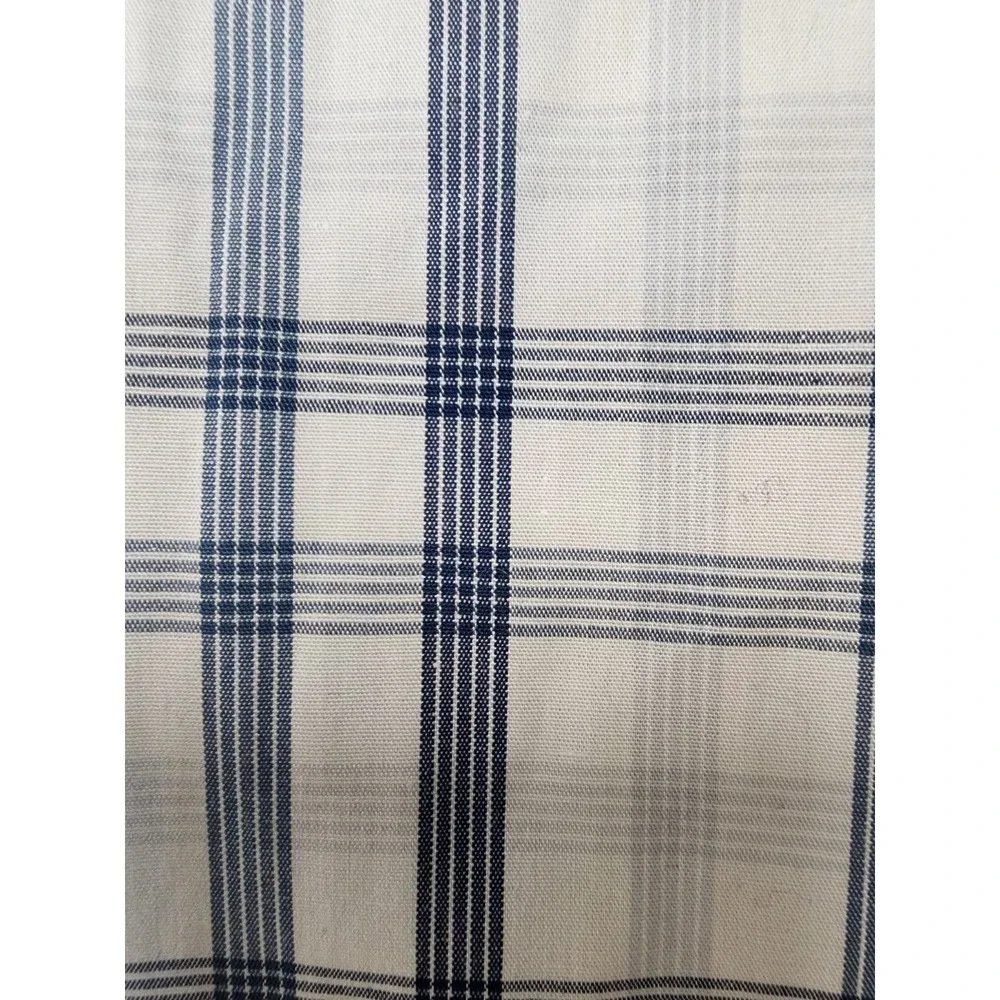 Banana Republic Mens Athletic Fit Blue White‎ Plaid Shirt Large NWT